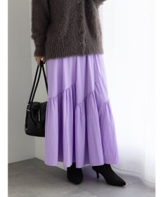 Te chichi マットタフタバイヤスティアードスカート