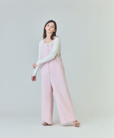 GRACE CONTINENTAL チェックツイードサロペット