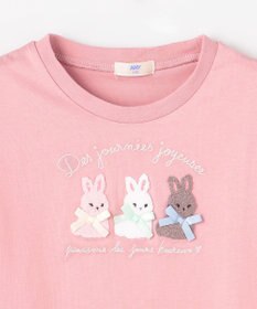 ANY KIDS 【綿100%】ひんやり フレンチスリーブ サガラ刺繡Tシャツ