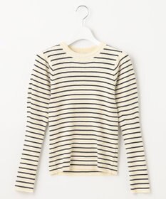 Feroux 【洗える】パフショルダーリブ ニット