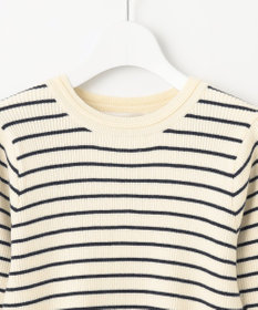 Feroux 【洗える】パフショルダーリブ ニット