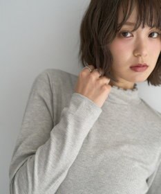 earth music&ecology ラメテレコハイネックプルオーバー