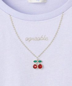 ANY KIDS チュール袖 七分Tシャツ