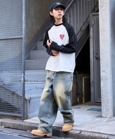 WEGO ラグランハートグラフィックT（LS）