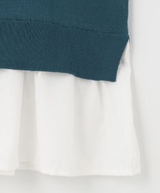 ANY SIS 【洗える】シャツテール ニットＴシャツ