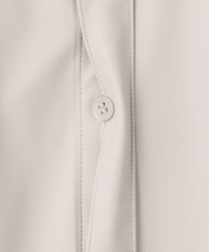 ICB 【洗える】 ライトフェイクレザー シャツ