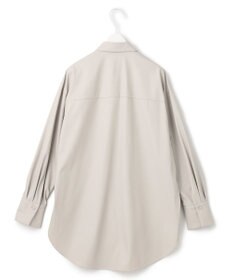 ICB 【洗える】 ライトフェイクレザー シャツ