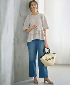 組曲 スパンコールエンブロイダリーカゴバッグ