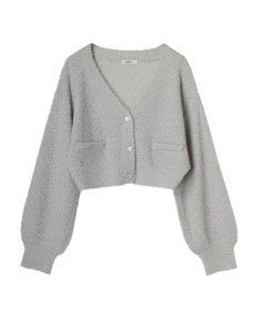 earth music&ecology ポコポコヤーンショートカーディガン