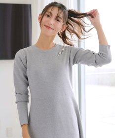 Tiaclasse 【選べる着丈・洗える】 ニットワンピース