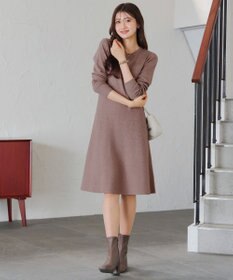 Tiaclasse 【選べる着丈・洗える】 ニットワンピース