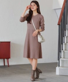 Tiaclasse 【選べる着丈・洗える】 ニットワンピース