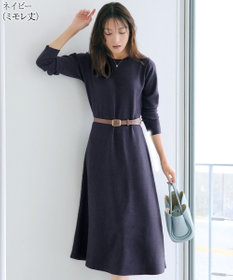 Tiaclasse 【選べる着丈・洗える】 ニットワンピース