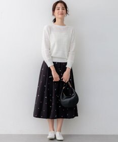 組曲 【WEB限定】ミニフラワーエンブロイダリー スカート