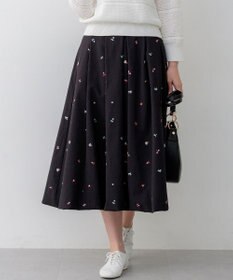 組曲 【WEB限定】ミニフラワーエンブロイダリー スカート