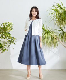 Tiaclasse 【洗える】タックフレアワンピース