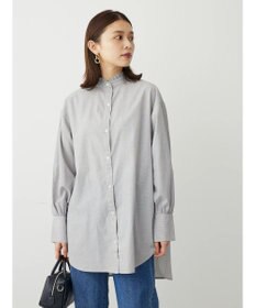 Green Parks イージーケアスタンドフリルシャツチュニック