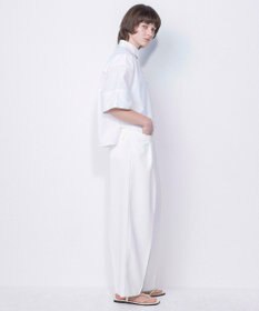 NAVE 【ReNAVE・セットアップ可/洗える/接触冷感/UVケア】コットンポリブロード クロップドシャツ