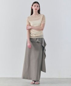 BEIGE， 【イージーケア・セットアップ対応】BATEAU / サイドディテール Iラインスカート