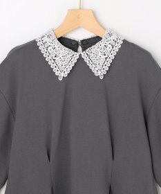 組曲 S 【先行予約・2WAY】レース襟フレンチテリーフレア カットソー