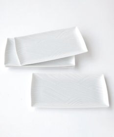 たち吉 【たち吉】白磁さらさ 焼物皿〈5枚〉 美濃焼