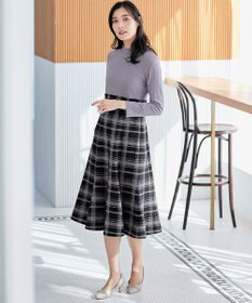 ANY SIS 【洗える】チェックジャガードコンビ ワンピース