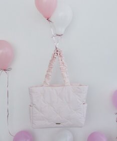 Maison de FLEUR リボン刺繍パファートートバッグ