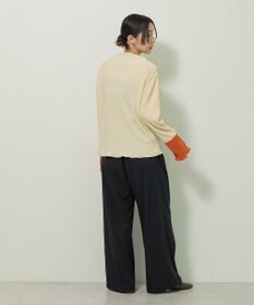 Green Parks プリーツ袖配色プルオーバー