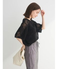 Green Parks 花柄メッシュニットプルオーバー