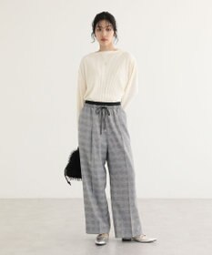 Green Parks プリーツ袖配色プルオーバー