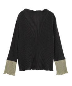 Green Parks プリーツ袖配色プルオーバー