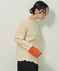 Green Parks プリーツ袖配色プルオーバー