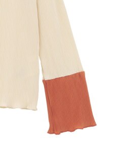 Green Parks プリーツ袖配色プルオーバー