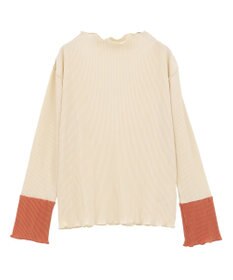 Green Parks プリーツ袖配色プルオーバー