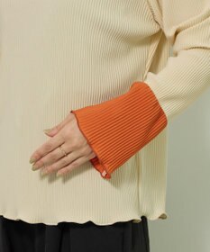 Green Parks プリーツ袖配色プルオーバー