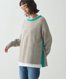 AMERICAN HOLIC 配色ニットポコポコプルオーバー