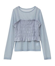 Green Parks ＳＥＴ２点　シャーリングビスチェ＋メッシュインナー