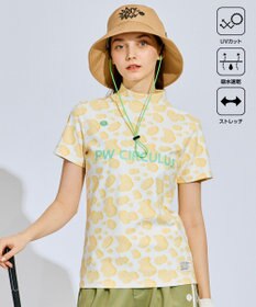PW CIRCULUS 【永嶋花音プロ着用アイテム】【UV遮蔽率99.5% UVカット / 速乾 / ストレッチ】【WOMEN】アニマルドットモックT ゴルフウェア レディース