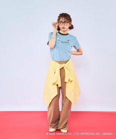 OP／FILA 【Ocean Pacific×ハローキティ】ワッペンリンガーチビTシャツ