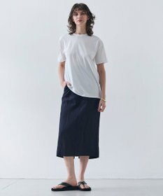 BEIGE， 【洗える】VERONICA / カラーステッチ半袖クルーネックＴシャツ