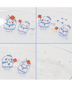 Mother garden しろたん ガラスプレート 《マリン柄》径21.7cm