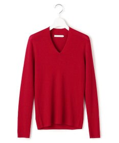 ICB 【新色追加】 エクストラファインメリノリブ Vネックプルオーバー