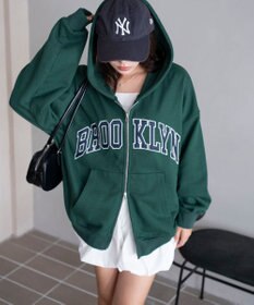 WEGO 【25年秋冬新作】グラフィックBIGZIPパーカー