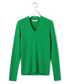 ICB 【新色追加】 エクストラファインメリノリブ Vネックプルオーバー