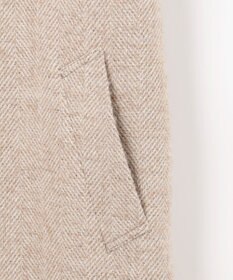 JOSEPH ABBOUD 【尾州産カシミヤブレンド×アルパカ混素材】カシミヤブレンドアルパカヘリンボン ダッフルコート