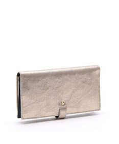 A.D.M.J. 【牛革】イタリアンレザークラックメタルロングウォレット