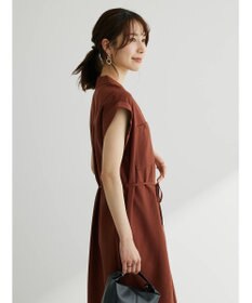 Green Parks 綿麻混開襟ワンピース