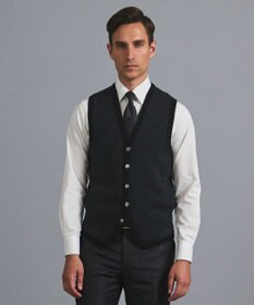 GOTAIRIKU 体温調整に【洗える/チクチクしにくい/ピリングしにくい】イタリア糸 ハイゲージ ベスト_WOOL100%