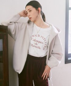 earth music&ecology 【軽量】ダンボールニットフーディーブルゾン