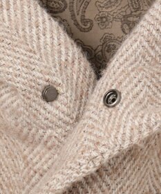 JOSEPH ABBOUD 【尾州産カシミヤブレンド×アルパカ混素材】カシミヤブレンドアルパカヘリンボン ダッフルコート